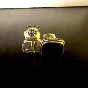 David Yurman Men’s Cuff Links Black & Sterling Silver! Worn Once!